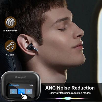 Original  Wireless Bluetooth Earphones ANC Noise Reduction Earbuds HD Mic Call Gamer Headsets LED Touch Screen Control