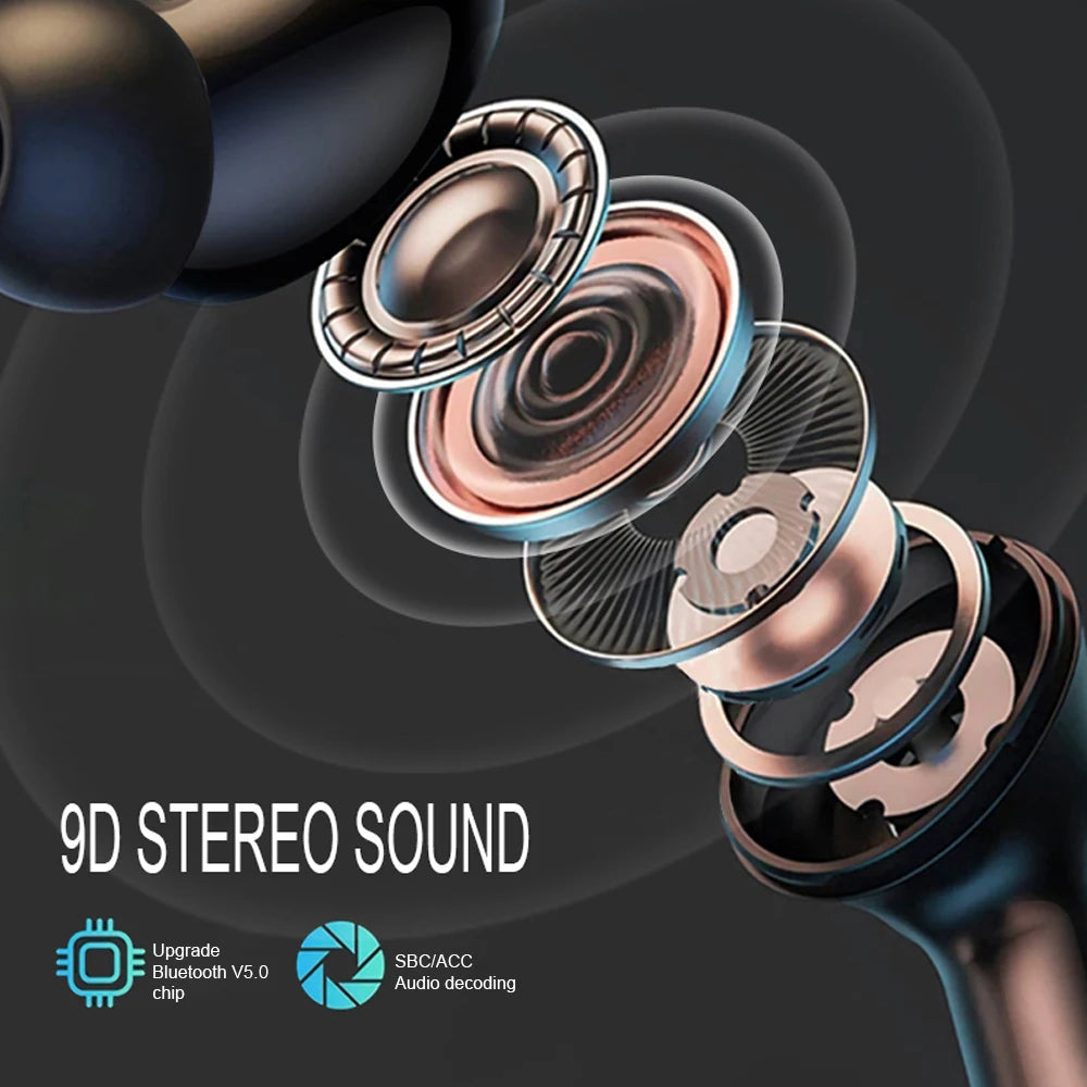 Original  Wireless Bluetooth Earphones ANC Noise Reduction Earbuds HD Mic Call Gamer Headsets LED Touch Screen Control