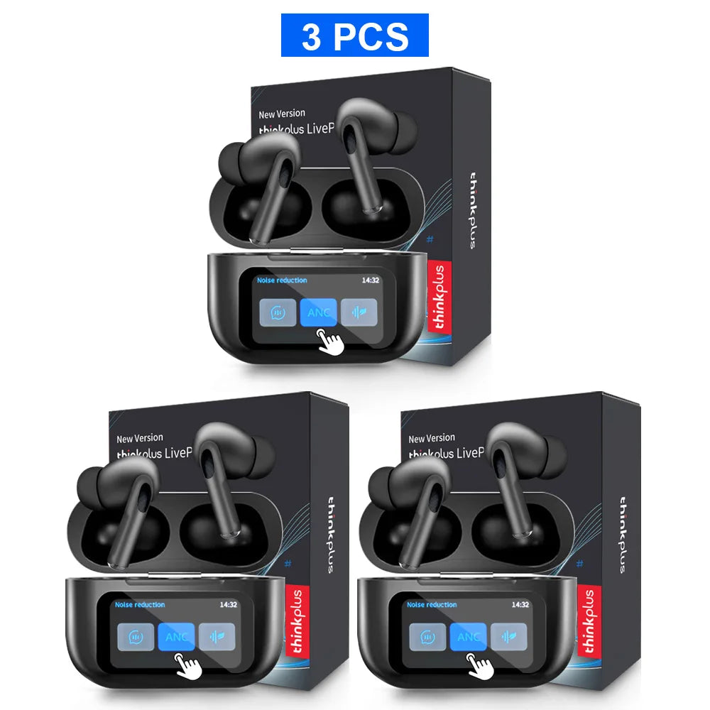 Original  Wireless Bluetooth Earphones ANC Noise Reduction Earbuds HD Mic Call Gamer Headsets LED Touch Screen Control